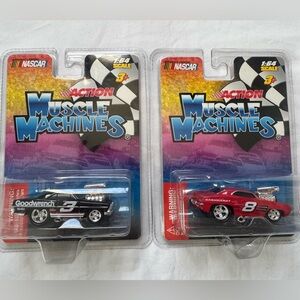 Action Muscle Machines 1:64 NASCAR Dale Earnhardt #3 Nova and Dale Jr #8 Camaro